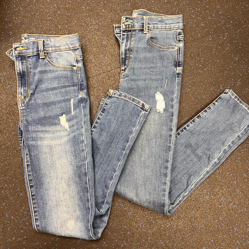 Jordache Light Blue Distressed Skinny Jeans